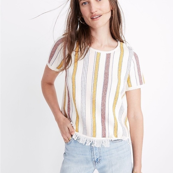 Madewell Blakley Stripe Sweater Tee | Size M - Picture 2 of 7
